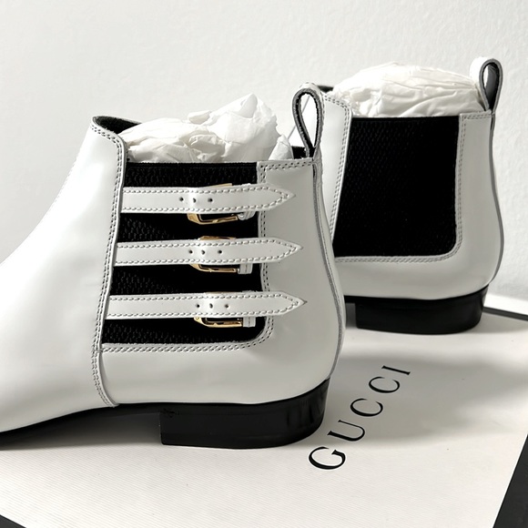 NWT NIB new GUCCI Cordovan Womens Lux Leather point Ankle Boot size 40, US 10 - Picture 7 of 16